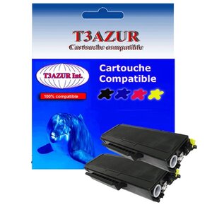2 Toners compatibles avec Brother TN3170, TN3280 pour Brother HL5280DN Praxis, HL5280DNLT - 8 000 pages - T3AZUR