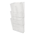 Distributeur De Prospectus Vertical 3 Compartiments A4 - Cristal - X 2 - Exacompta