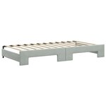 vidaXL Lit de jour avec lit gigogne gris clair 100x200 cm velours
