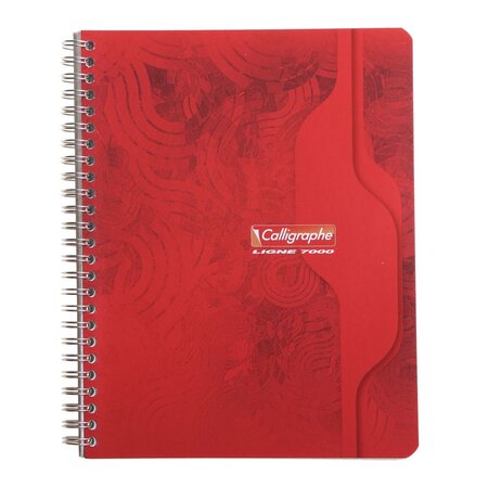 Calligraphe Cahier spirale 17 x 22 cm - petits carreaux 5x5 - 180 pages (bloc 90 feuilles)