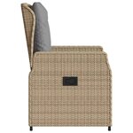 vidaXL Chaises inclinables de jardin lot de 2 beige résine tressée