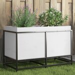 vidaXL Jardinière blanc 80x40x50 cm bois de pin massif