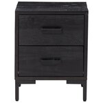 vidaXL Tables de chevet 2 Pièces Noir 36x30x45 cm Bois de pin massif