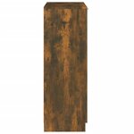 vidaXL Meuble à chaussures Chêne fumé 59x35x100 cm Bois d'ingénierie
