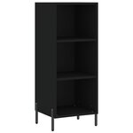 vidaXL Buffet haut Noir 34 5x34x180 cm Bois d'ingénierie