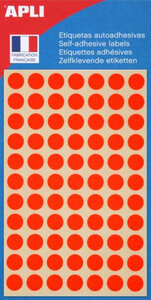 Gommettes Rond Orange Fluo 8 5 mm 385 Pastilles