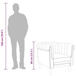 vidaXL Fauteuil marron similicuir daim
