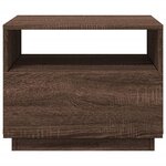 vidaXL Table basse avec lumières LED chêne marron 50x49x40 cm
