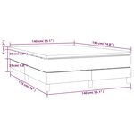 vidaXL Sommier à lattes de lit avec matelas Gris clair 140x190cm Tissu