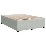 vidaXL Sommier à lattes de lit et matelas Gris clair 140x190cm Velours