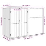vidaXL Abri à outils de jardin Vert 225x89x161 cm Acier galvanisé
