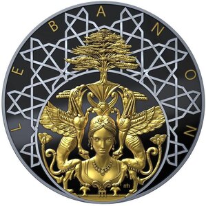 Pièce de monnaie en Argent 5 Dollars g 62.2 (2 oz) Millésime 2025 GRAND LEBANON