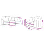 vidaXL Ensemble de canapés 2 Pièces avec coussins Rose Velours