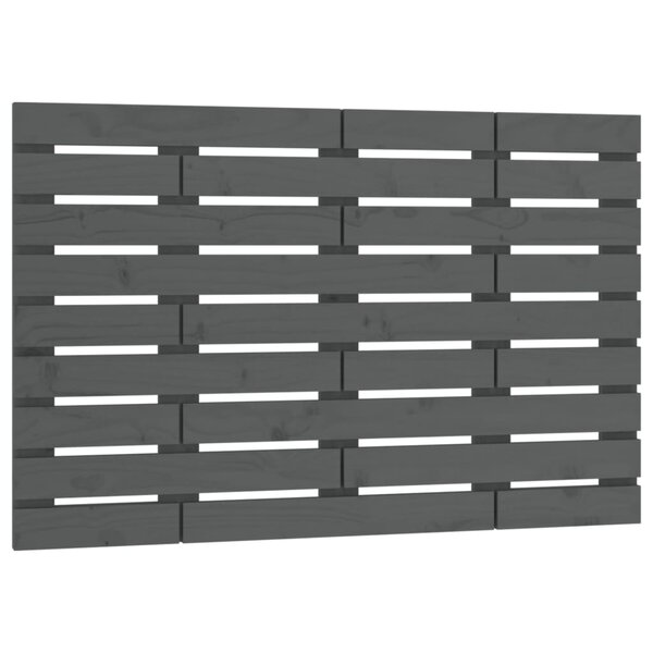 vidaXL Tête de lit murale Gris 96x3x63 cm Bois massif de pin