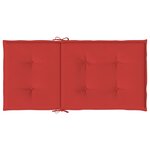 vidaXL Coussins de chaise de jardin à dossier bas lot de 6 rouge