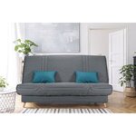 COMFORT BULTEX Clic clac 3 places - Tissu anthracite - 192 x 95 x 101 - MONA