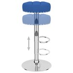 vidaXL Tabourets de bar lot de 2 bleu tissu