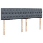 vidaXL Sommier à lattes de lit et matelas Gris foncé 200x200cm Velours