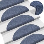 vidaXL Tapis autoadhésifs de marches 5 Pièces Bleu 56x17x3 cm Aiguilleté