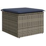 vidaXL Salon de jardin 11 Pièces avec coussins gris résine tressée