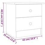 vidaXL Table de chevet ALTA blanc 41x35x41 cm bois de pin massif