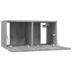 vidaXL Armoires TV suspendues Sonoma gris 2 Pièces 60x30x30 cm Bois