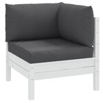 vidaXL Coussins de palette lot de 3 anthracite mélangé tissu