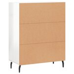 vidaXL Buffet Blanc brillant 69 5x34x90 cm Bois d'ingénierie