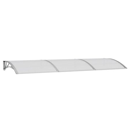 vidaXL Auvent de porte Gris 300x100 cm Polycarbonate