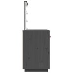 vidaXL Coiffeuse avec LED Gris 95x50x133 5 cm Bois de pin massif