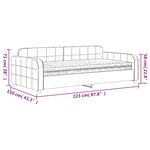 vidaXL Lit de jour avec matelas jaune 100x200 cm velours