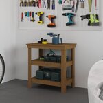 vidaXL Banc de travail Marron miel 78 5x50x80 cm Bois de pin massif