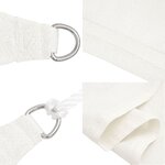 vidaXL Voile d'ombrage 160 g/m² Blanc 3x4x4 m PEHD