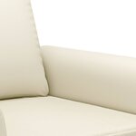 vidaXL Canapé à 2 places Crème 120 cm Similicuir