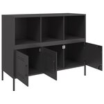 vidaXL Buffet noir 100 5x39x79 cm acier laminé à froid