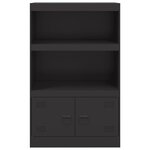 vidaXL Buffet noir 67x39x107 cm acier
