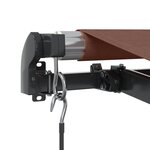 vidaXL Auvent manuel rétractable avec LED marron 600x350 cm