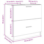 vidaXL Armoire d'évier gris béton 59x37x59 cm Bois d'ingénierie