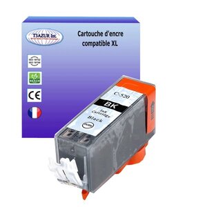 Cartouche compatible avec Canon Pixma MP630, MP640, MP980, MP990, MX860, MX870 remplace Canon PGI-520 XL Noire - T3AZUR