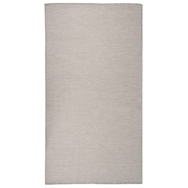 vidaXL Tapis à tissage plat d'extérieur 80x150 cm Taupe