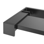 vidaXL Étagère de douche de paroi de douche à l'italienne Noir 118 cm