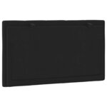 vidaXL Coussin de tête de lit noir 90 cm velours