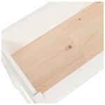 vidaXL Jardinière Blanc 78x40x81 cm Bois massif de pin