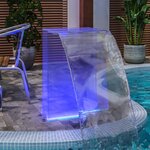 vidaXL Fontaine de piscine avec LED RVB Acrylique 51 cm