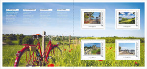 Collector 4 timbres - Nouvelle-Aquitaine à vélo - Lettre Verte