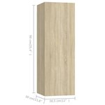 vidaXL Ensemble de meuble TV 6 Pièces Chêne sonoma Bois d'ingénierie