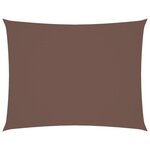 vidaXL Voile de parasol tissu oxford rectangulaire 2 5x4 m marron