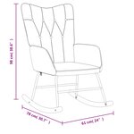 vidaXL Chaise à bascule Gris clair Tissu