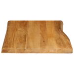 vidaXL Dessus de table 90x60x2 5 cm bord vivant bois massif manguier