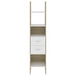 vidaXL Bibliothèque Blanc et chêne Sonoma 40x35x180 cm Aggloméré